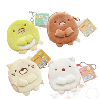 Jeremy1 กระเป๋าสตางค์กระเป๋าใส่เหรียญจี้ตุ๊กตาการ์ตูน Sumikko Gurashi มีซิปสําหรับผู้หญิง