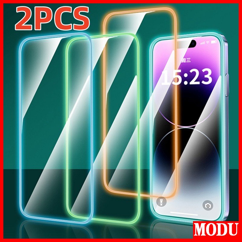 ฟิล์มกระจกนิรภัยกันรอยหน้าจอ เรืองแสง สําหรับ Realme C67 C51 C55 C53 10 9 9i 8 8i 7 7i 6 6i 5 5i C35 C33 C30 C30S C31 C21Y C25Y C25S C20 C21 C25 C15 C12 C11 C2 Pro Plus 2 ชิ้น