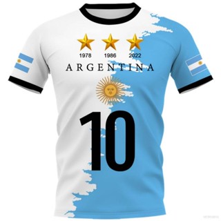 เสื้อยืด ลายทีมชาติฟุตบอล Argentina Fans 3 ดาว SY3 World Cup YS3