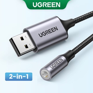 UGREEN การ์ดเสียง Usb To Audio Interface 3.5 มม. สําหรับเครื่องคอมพิวเตอร์แล็ปท็อป Ps4 ภายนอกการ์ด