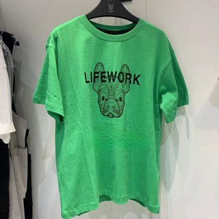 Lifework เสื้อยืดคอกลม แขนสั้น พิมพ์ลายโลโก้ตัวอักษร ทรงหลวม สําหรับสุนัข