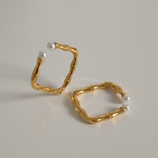 Chic appeal - Nitri square bamboo ring