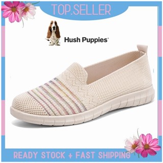 HUSH PUPPIES รองเท้าโลฟเฟอร์ ส้นแบน แบบสวม สําหรับผู้หญิง