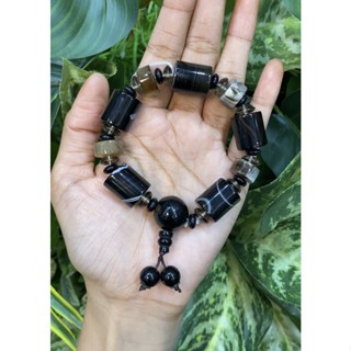 กำไลพลอยแท้ อาเกต Agate Bracelet (Free Size)