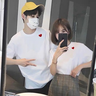 Korean couple tshirt women men round neck_02