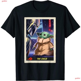 เสื้อยืดแขนสั้น Star Wars The Mandalorian The Child Trading Card T-Shirt Mens Womens T-shirts_05