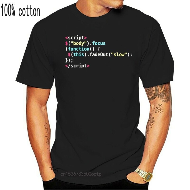 2022 Men Tเสื้อJavascript Code Programmers Geekเสื้อแฟชั่นO-คอTees