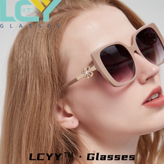 Lcyy2023 ใหม่ แว่นตากันแดด ฝังดอกไม้ อัลตราไวโอเลต แนวสตรีท ยุโรป อเมริกา แฟชั่น 4266