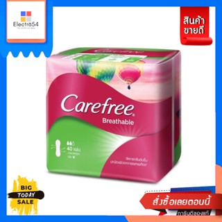 Carefree(แคร์) Carefree Panty liner Breathable 40 pcs แคร์ แผ่นอนามัย บรีทเอเบิ้ล 40 ชิ้น (เลือกสูตร) Carefree Pan