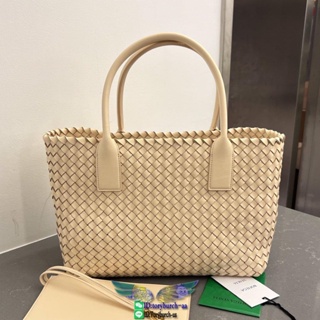 BV womens medium cabat shoulder commuter tote braided shopper basket handbag large storage bag