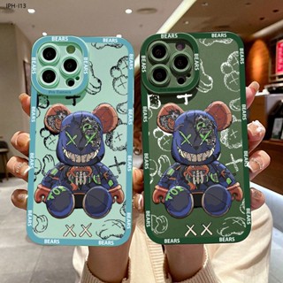 Compatible With iPhone 13 12 Pro Max Mini เคสไอโฟน สำหรับ Case Cartoon Violent Bear เคส เคสโทรศัพท์ เคสมือถือ Full Cover Shockproof Cases