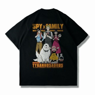 อะนิเมะ Spy Play House พิมพ์เสื้อยืดแขนสั้นหลวมผู้ชายผู้หญิง