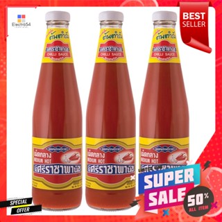 PanichChili 570ศรีราชาพานิชซอสพริกเผ็ดกลางกรัม x3ขวดSiracha PanichChili g 570x3