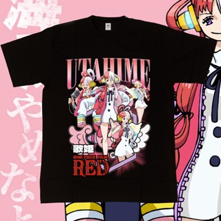 เสื้อยืดผ้าฝ้ายUta HIME One Piece RED FILM Home TEE เสื้อยืด สีแดงL XL  XXL 3XLเสื้อยืด _48