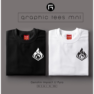 GraphicTeesMNL Genshin Impact Pyro Elements Symbol Customized Shirt Unisex T-shirt for Women and Men_05