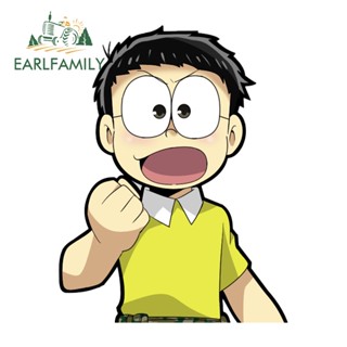 Earlfamily สติกเกอร์ไวนิล ลายการ์ตูนโดราเอมอน 13 ซม. x 10.3 ซม. สําหรับตกแต่งรถยนต์ แล็ปท็อป