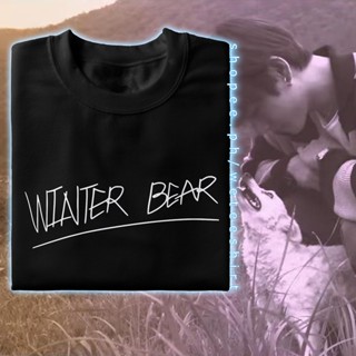 KPOP Bangtan Kim Taehyung Winter Bear T-Shirt Outfit / V Winterbear Army Shirt Merch - BLACK