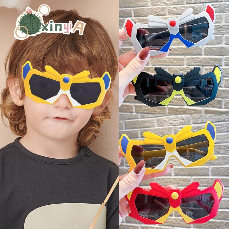 ✨✨แว่นกันแดดเด็ก รูปหลายเหลี่ยม แว่นตากันแดดเด็กผู้ชาย สําหรับงานเลี้ยงทัวร์ริ่ง 2024【XINYIA】