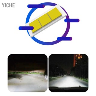 YiChe หลอดไฟหน้า LED รถจักรยานยนต์ ชุดไฟฟิชอายความสว่างสูง อะลูมิเนียม 12-24V ไฟต่ำสูง