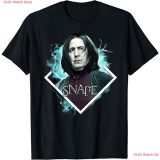 เสื้อยืดผู้ชายและผู้หญิง Harry Potter Snape Blue Hue Portrait T-Shirt Sports T-shirt_07