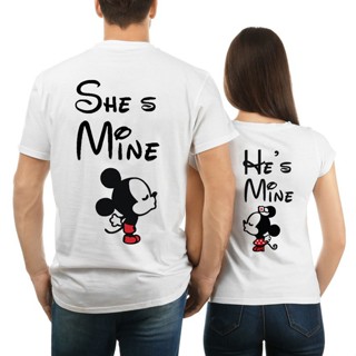 MICKEY Men/women Tshirt Summer 100%cotton King Queen Kawaii Harajuku White Tshirt Streetwear Couples T Shirts Match_02