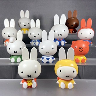 ●✈♛Bandai Capchara Miffy กระต่ายมิฟฟี่ Meier Bobby รุ่น Q ประกอบการตกแต่งกาชาปองหัวโตไร้เปลือก