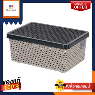 ตะกร้าอเนกประสงค์ทรงเหลี่ยมพร้อมฝาปิด Senn DKW รุ่น HH-2090L-S สีเทาMulti-purpose square basket with lid Senn DKW model