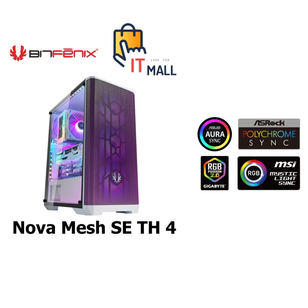 Bitfenix Nova Mesh SE TH 4 ARGB -White รับประกัน 3 ปี