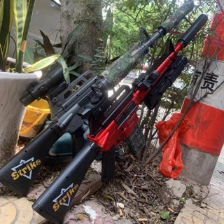 M16-A4 ปืนไรเฟิลจู่โจมด้วยตนเองดึงสลักเกลียวเด็กดีดกระสุนอ่อนปืน M416 ปืนของเล่นจำลอง