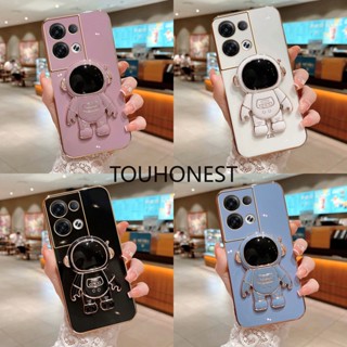 เคส Oppo A17 เคส Oppo A39 เคส Oppo A57 เคส Oppo Reno 7Z Case Oppo Reno 7 Pro Case Oppo Reno 8 Pro Cover Oppo Reno 8Z Casing Luxury Cute Silicone 3D Astronaut Stand Phone Cover Case โทรศัพท์มือถือ ซิลิโคน ลายนักบินอวกาศ น่ารัก ตั้งได้ สําหรับ