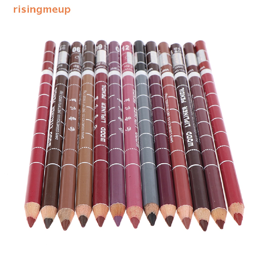 [risingmeup] 1 ชิ้น Wood Lip liner Waterproof Lady Long Lasg Lip Liner Pencil