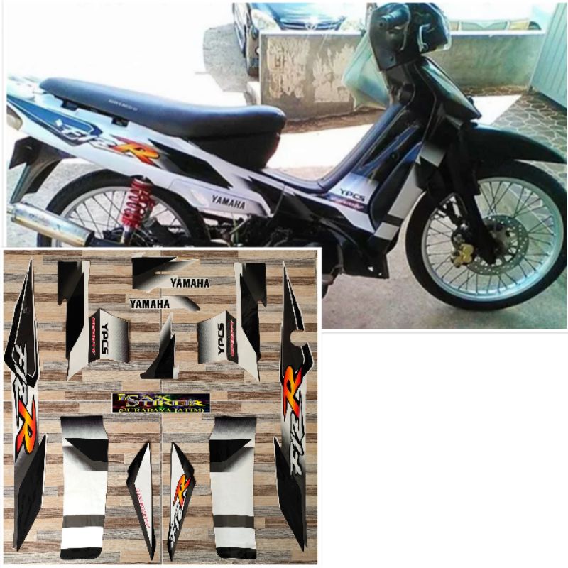 Original Yamaha F1ZR แถบขาวและดํา 2001 2002