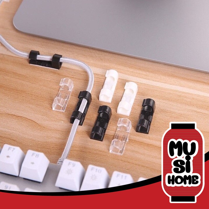 ราคาถูก MUSI.HOME E70 ตัวล็อคสายไฟ ที่เก็บสายไฟ จัดระเบียบสายไฟอุปกรณ์ไอที