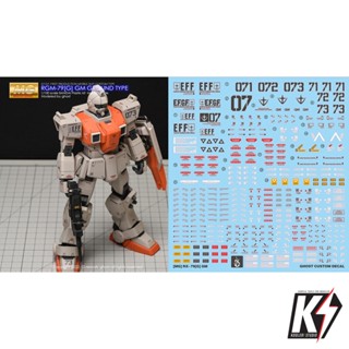 Waterdecal CG MG RX-79(G) GM #ดีคอลน้ำสำหรับติดกันพลา กันดั้ม Gundam พลาสติกโมเดลต่างๆ