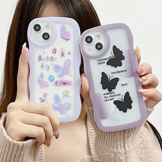 OPPO A78 A17 A77S A76 A96 A54 4G 5G A16 A16S A74 A95 A94 A93 A55 A53 A33 2020 A52 A72 A92 A15S A15S A31 A1K A12E A3S A9 A5 A7 A5S A12 A11K A57 2022 A83 A71 2018 A59 F11 Pro F9 F7 F1S F5 Youth Cute Wavy Edge Flower Butterfly Clear Soft Phone Case 1STB 23