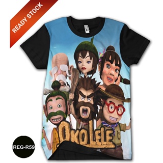 เสื้อยืด พิมพ์ลายการ์ตูนแอนิเมชั่น Oko Lele 3 มิติ สําหรับเด็ก REG-R59