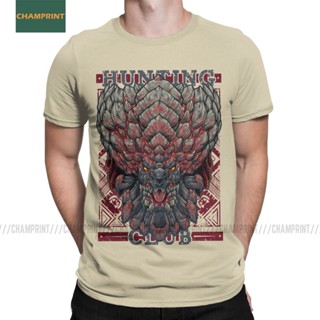 Hunting Club Bazel Monster Hunter World T Shirt for Men 100% Cotton Cool T-Shirts Rathian Dragon MHW Game Tees Shor_02