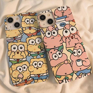 เคสโทรศัพท์มือถือแบบแข็ง ลาย Spongebob SquarePants Pie Star สําหรับ Iphone 14Pro 13 12 11 xsmax xr