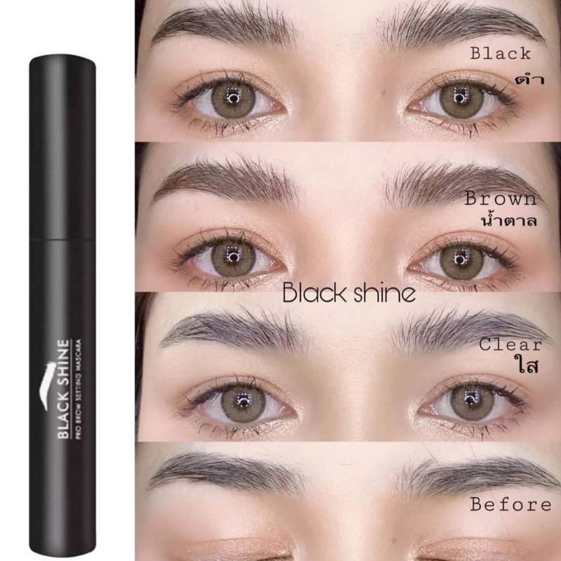 ❗ส่งฟรีไม่ต้องใช้โค้ด❗ Black Shine มาสคาร่าคิ้ว ล็อคคิ้วตั้ง คิ้วฟู ล็อคคิ้วปัง คิ้้วอุย