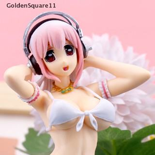 Goldensquare โมเดลฟิกเกอร์ PVC รูปการ์ตูนอนิเมะ เซ็กซี่ สีทอง อุปกรณ์เสริม สําหรับตกแต่งแดชบอร์ดรถยนต์