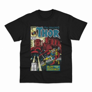 เสื้อยืดโอเวอร์ไซส์เสื้อยืด พิมพ์ลาย Thor VS Celestials Love And ThunderS-3XL_07