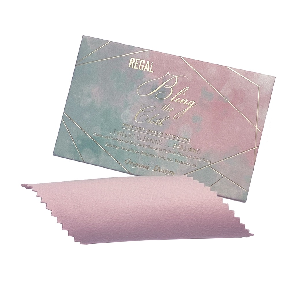 ผ้าขัดเงิน ผ้าเช็ดเครื่องประดับ ผ้าขัดทอง ขนาด 6.5x10 cm silver polishing cloth Brilliant reanbow