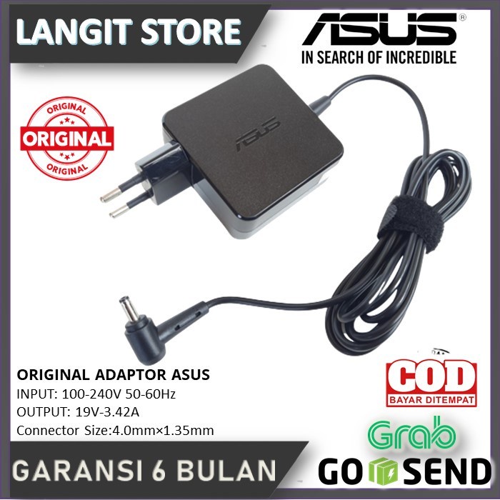 อะแดปเตอร์/แท่นชาร์จแท้ Asus ADP-65DW A, ADP-65DW C, ADP-65DW Z 19V 3.42A DC 4.0*1.35MM