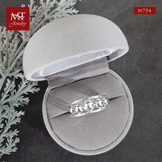 MT แหวนเงินแท้ บอลกลม 5 ลูก ไซส์: 50, 52, 58 Solid 925 Sterling Silver Ring (sr754) MT Jewelry มณีธารา