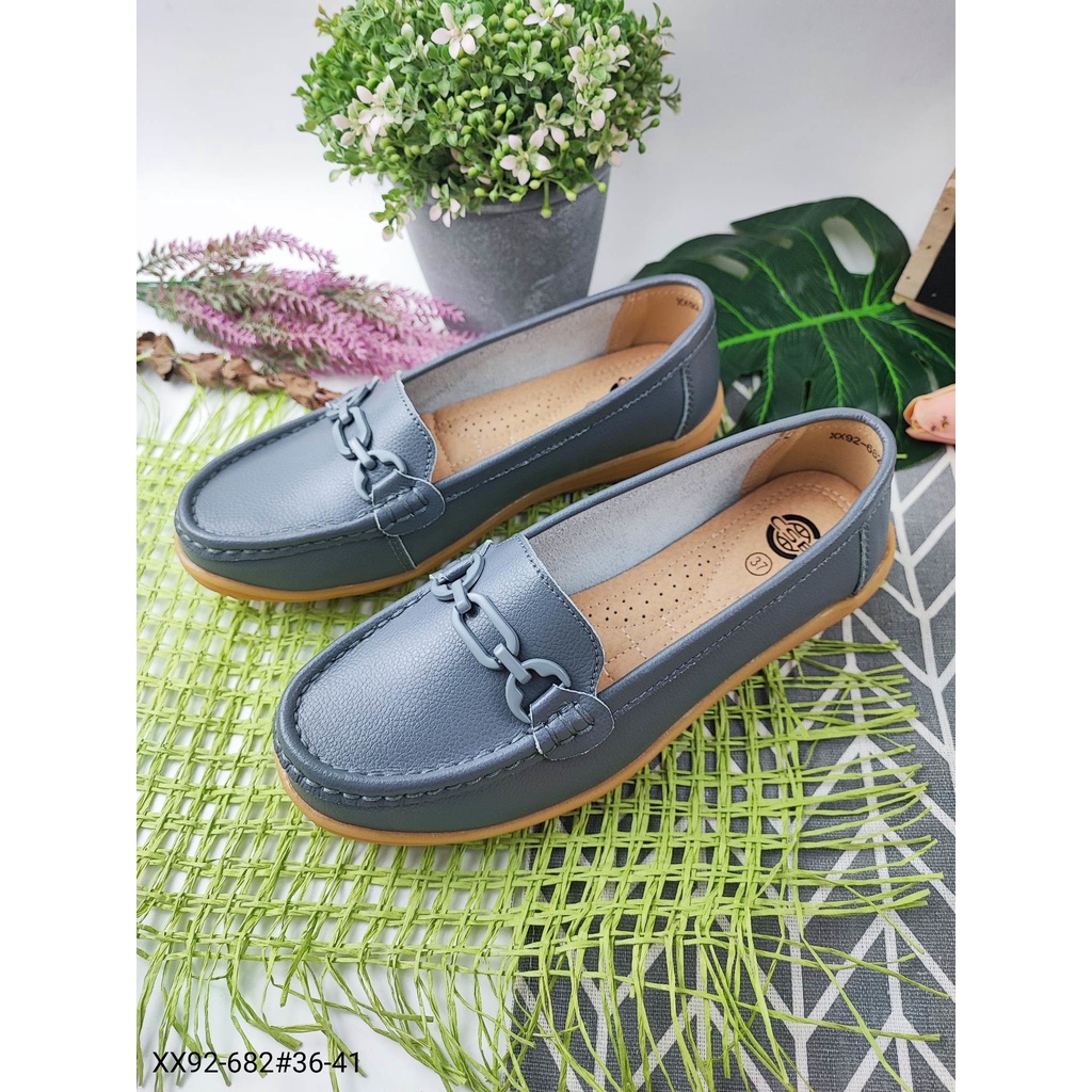 XX92-682รองเท้าหนังส้นเตี้ยหน้าโซ่ไซส์36-41 - รูปที่ 4