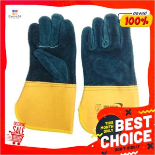 HEAT-RESISTANT ถุงมือหนังทนความร้อน YAMADA สีเขียว/เหลืองHEAT-RESISTANT LEATHER GLOVES YAMADA GREEN/YELLOW