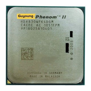 Phenom II X4 830 ซ็อกเก็ตโปรเซสเซอร์ CPU AM3 2.8 GHz HDX830WFK4DGM