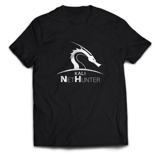 เสื้อยืด พิมพ์ลายโลโก้ Anonymous Hacker KALI NET HUNTER สําหรับผู้ชาย และผู้ใหญ่