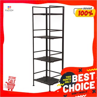 4 ชั้นวางของหน้าแคบ 4 ชั้น STACKO SHE04225 33x28.5x113.2 ซม. สีน้ำตาลเข้ม4 TIER SHELVES STACKO SHE04225 33X28.5X113.2CM