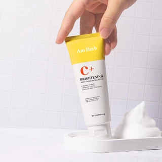 AM HERB - Brightening Soft Cream Facial Foam (100g.) โฟมล้างหน้า